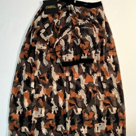 Andrew Christian - Size XL Athletic Sheer Camouflage T-Shirt Khaki Camo/Black - Picture 8 of 10